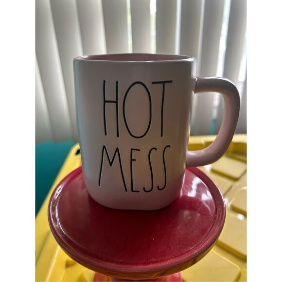 Rae Dunn PINK HOT MESS Mug Coffee Tea Mug - Picture 2 of 2